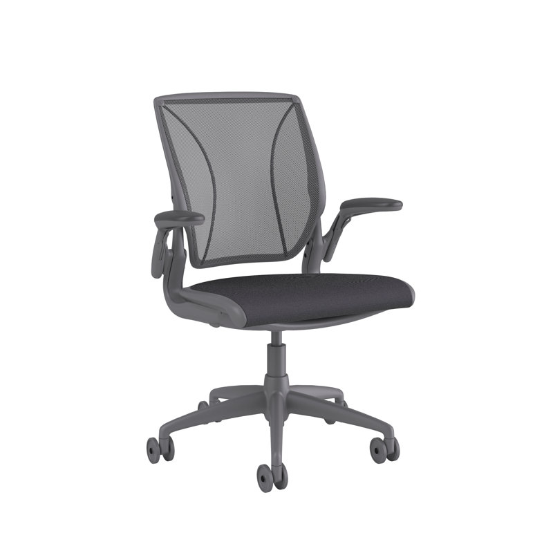 Diffrient World Wool Task Chair, Gray, Catena/Caraway, Corde/Peacock