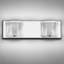 Luminaire de salle de bain à DEL Umera en chrome avec abat-jour linéaire ovale transparent-88069654