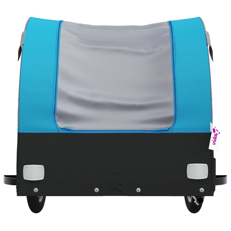 Bike Trailer 45 kg Iron, Blue/Grey, 63cm H x 63cm W x 126cm D