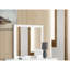 Miroir de meuble de qualité supérieure avec placage de bois élégant et reflet transparent