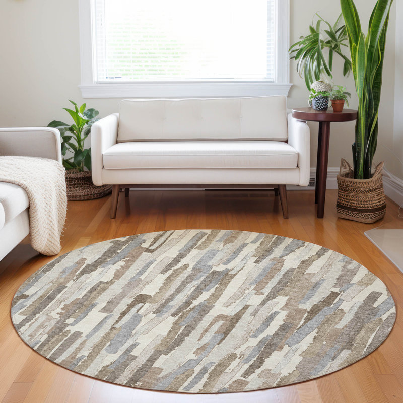 Tapis ivoire lavable pour l'intérieur et l'extérieur Kembre , 2 pi 6 po x 3 pi 10 po