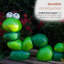 16"H Caterpillar Solar Statue with Light-Up Eyes