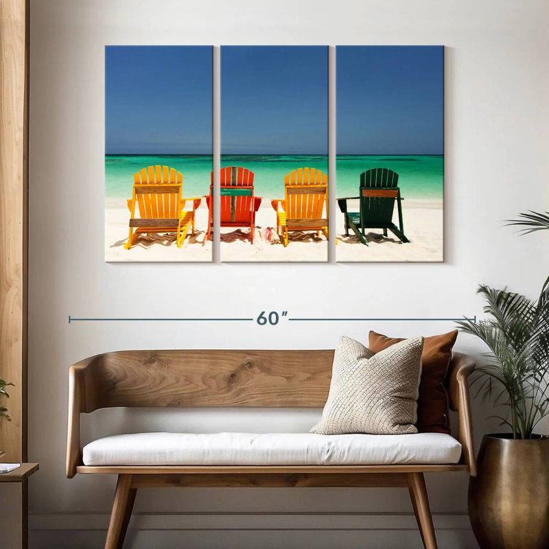Chaises Gillard sur la plage des Caraïbes, H 32 po x l 50 po