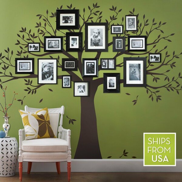 Winter Tree Decal, Tree With No Leaves Wall Mural, Stick Tree for Family  Pictures Wall Sticker, Select Size & Color 