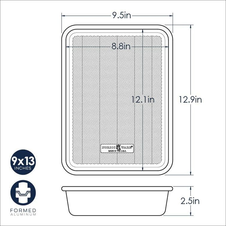  Nordic Ware Classic Metal 9x13 Covered Cake Pan