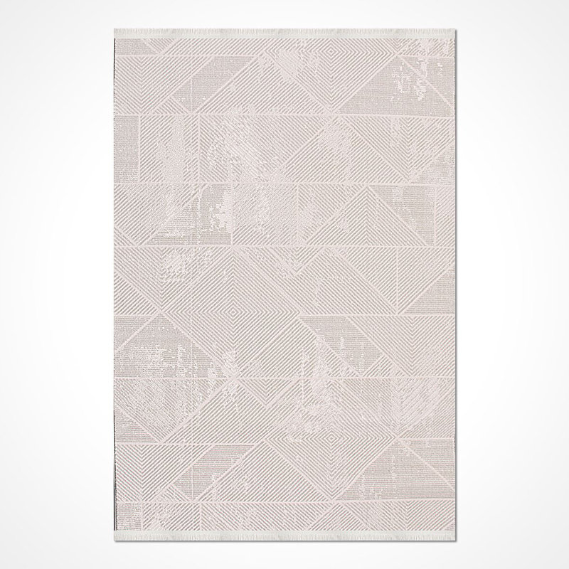 Tapis crème moderne antidérapant lavable à la machine, Tapis de couloir 2 pi 8 po x 6 pi 7 po
