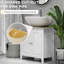Meuble-lavabo de salle de bain - Forme en U, tablette réglable, lavabo de rangement blanc