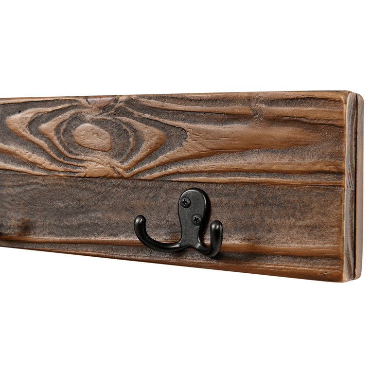 Rundell 48" Wide Rustic Industrial Solid Wood And Metal Frame Coat Hook And Bench With Storage
