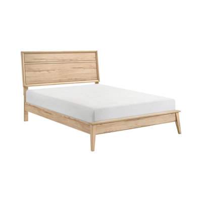 Classic Queen Bed With Natural Oak Style - Bedroom Finish Stableness