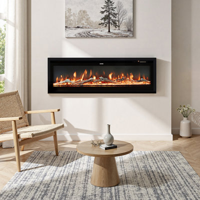 Symple Stuff 91.4cm W Black Electric Fireplace