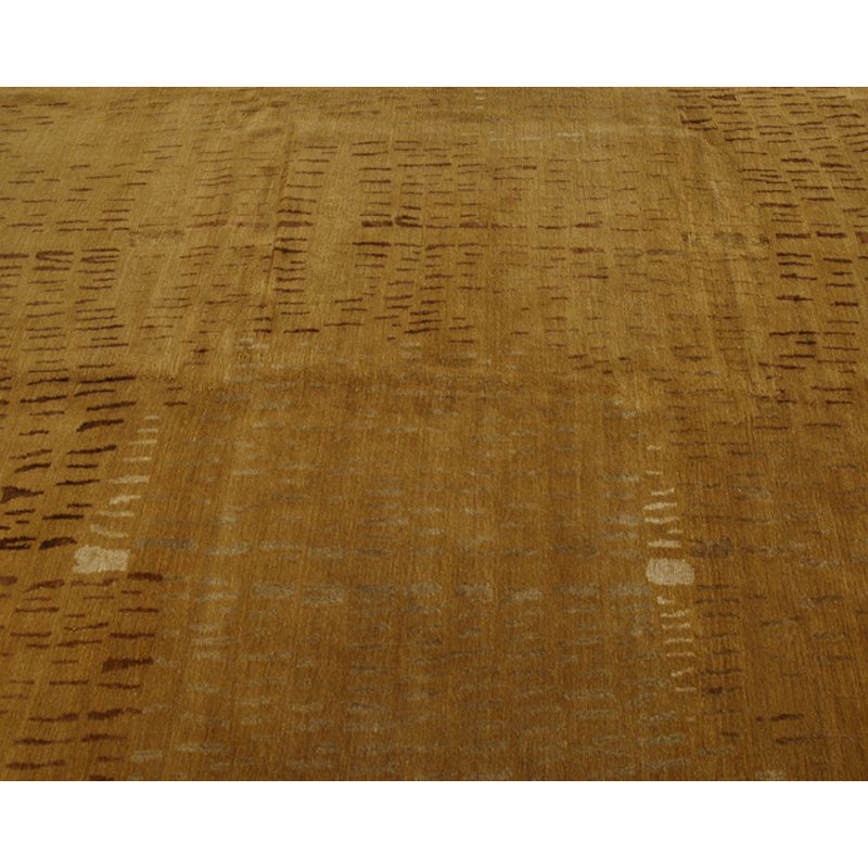 Prati Abstract Area Rug in Brown/Gold, Rectangle 10' x 14'