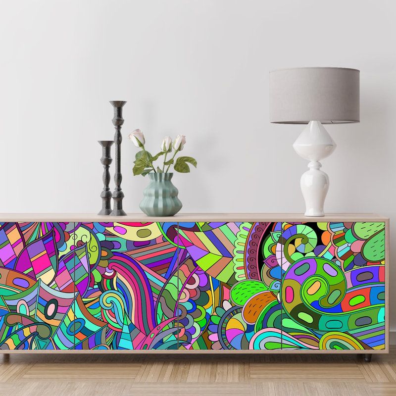 Vibrant Graffi Street Paint Peel & Stick Border, 48" L x 168" W