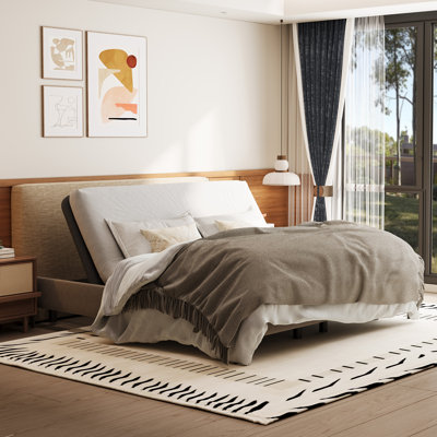 Boltz Adjustable Bed Frame with 5-Part Design & Corded Remote Control