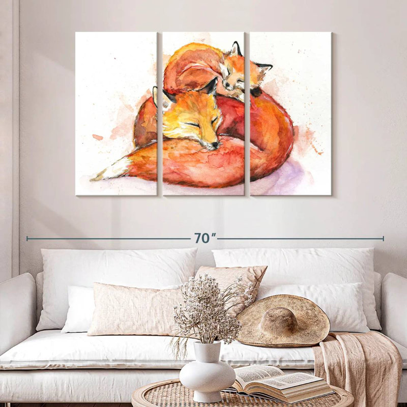 Brampt Foucault's Foxes, 32" H x 50" W