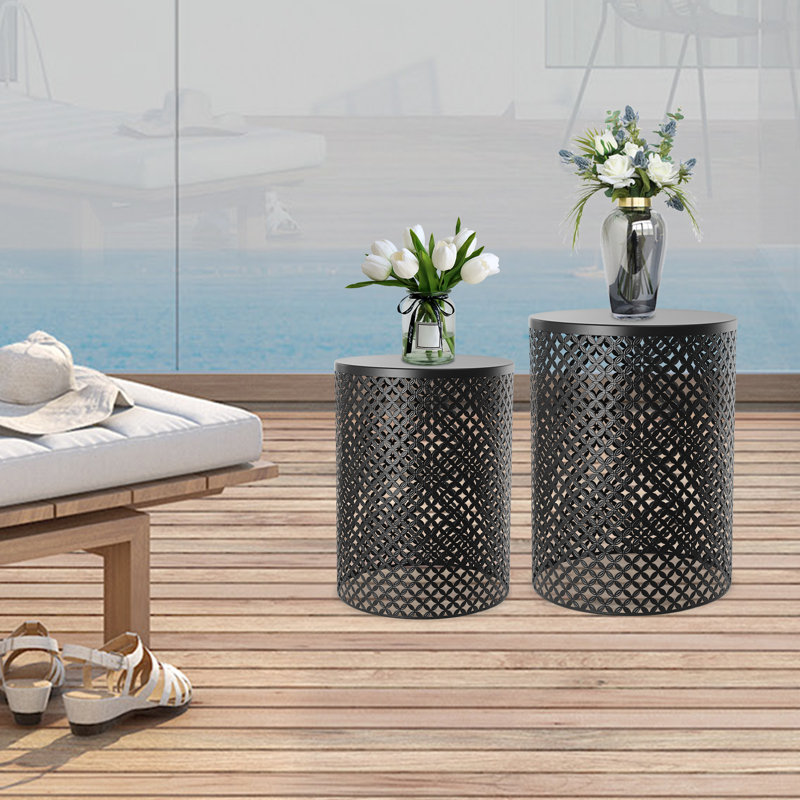 Iliamna Iron Top End Table Set