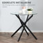 Glass Top Cross Legs End Table