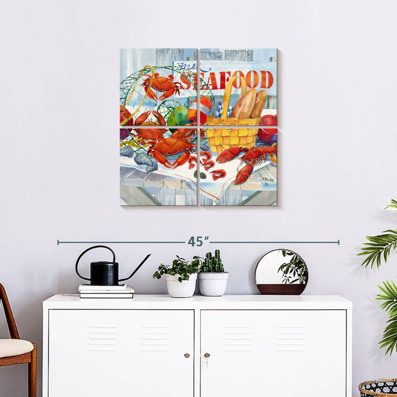 Fruits de mer à gogo, H 26 po x l 26 po