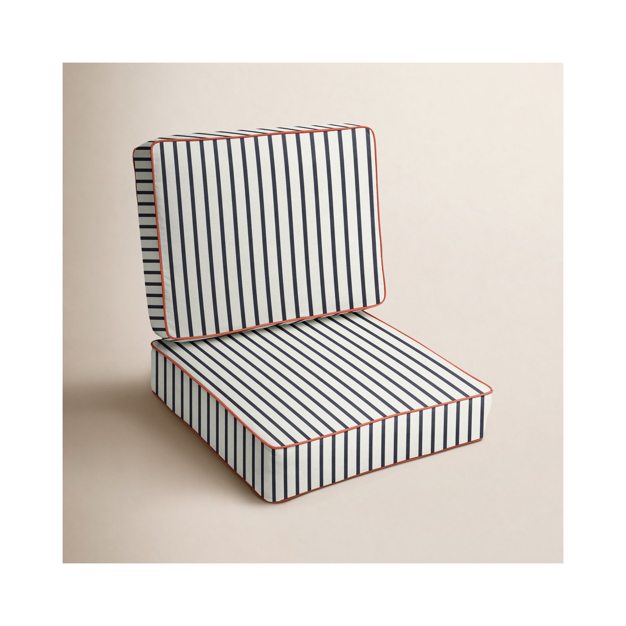 Indoor/Outdoor Sunbrella Seat/Back Chair Cushion, 4" H x 22" W x 22" D