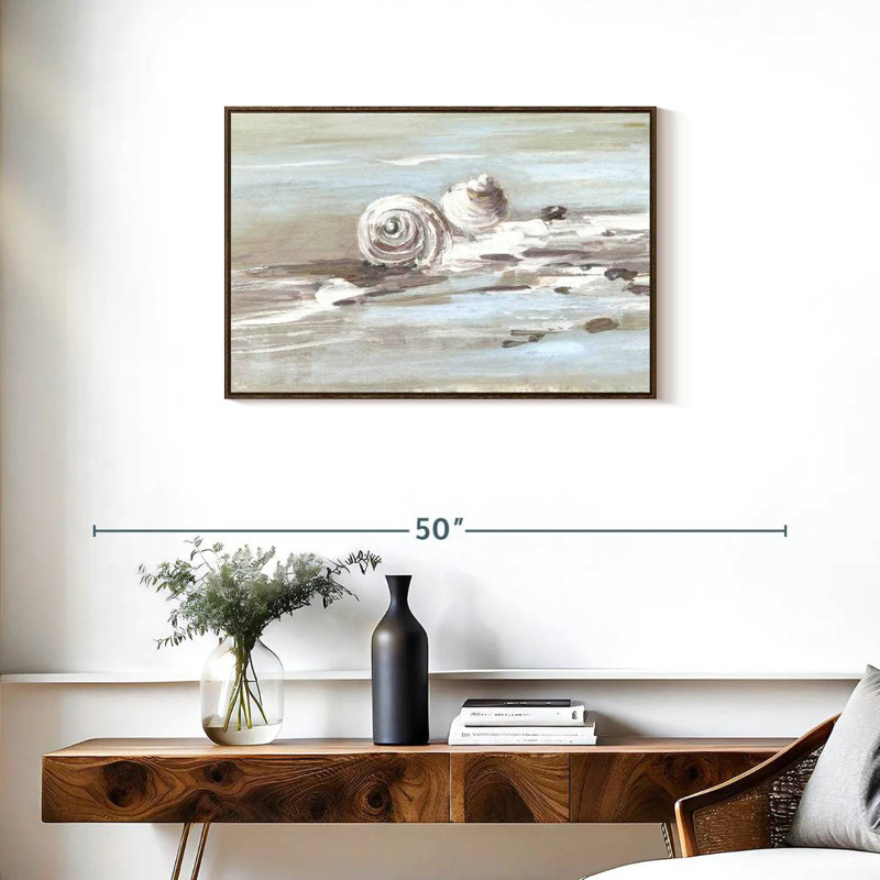 Lavé à terre II, Cadre flottant noyer, 31 po x 21 po