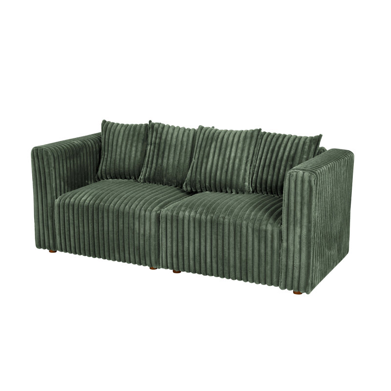 Causeuse CumDivock, Fausse fourrure vert foncé