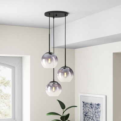 Luminaire suspendu sphère 3 lumières Azlin
