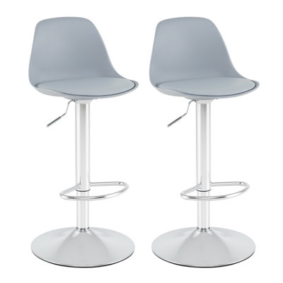 Swivel Upholstered Adjustable Height Bar Stool