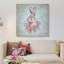 Bunny With Wreath by Debi Coules - Painting on Canvas-684929924-684929925