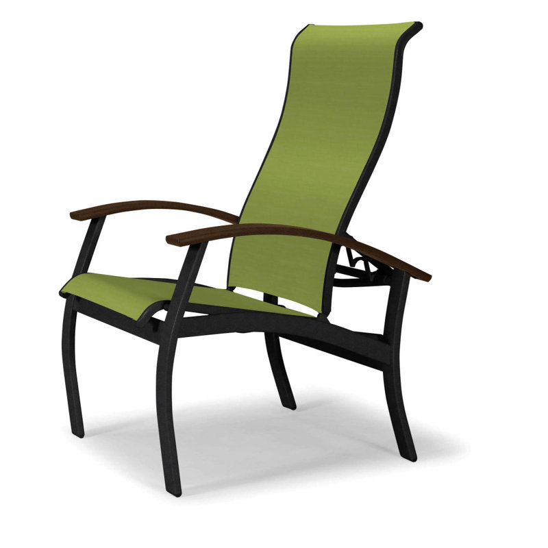 Chaise de patio Askar, Lime 38D Sunbrella®, Kona, Noir texturé