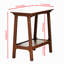 Table d'appoint rétro en ardoise rétro brun rougeâtre avec tablette de rangement, petite table de bout pour le salon, petite maison de ferme, table de chevet