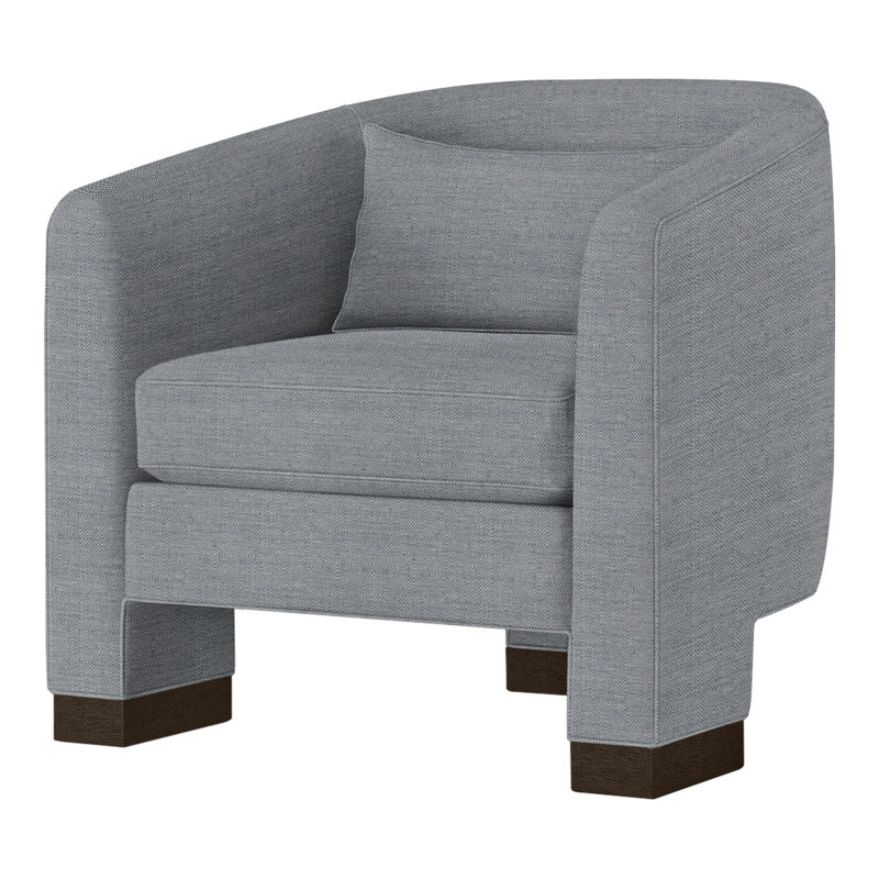Fauteuil demi-tonneau Admiral, Expresso, Perigold Willa Haze