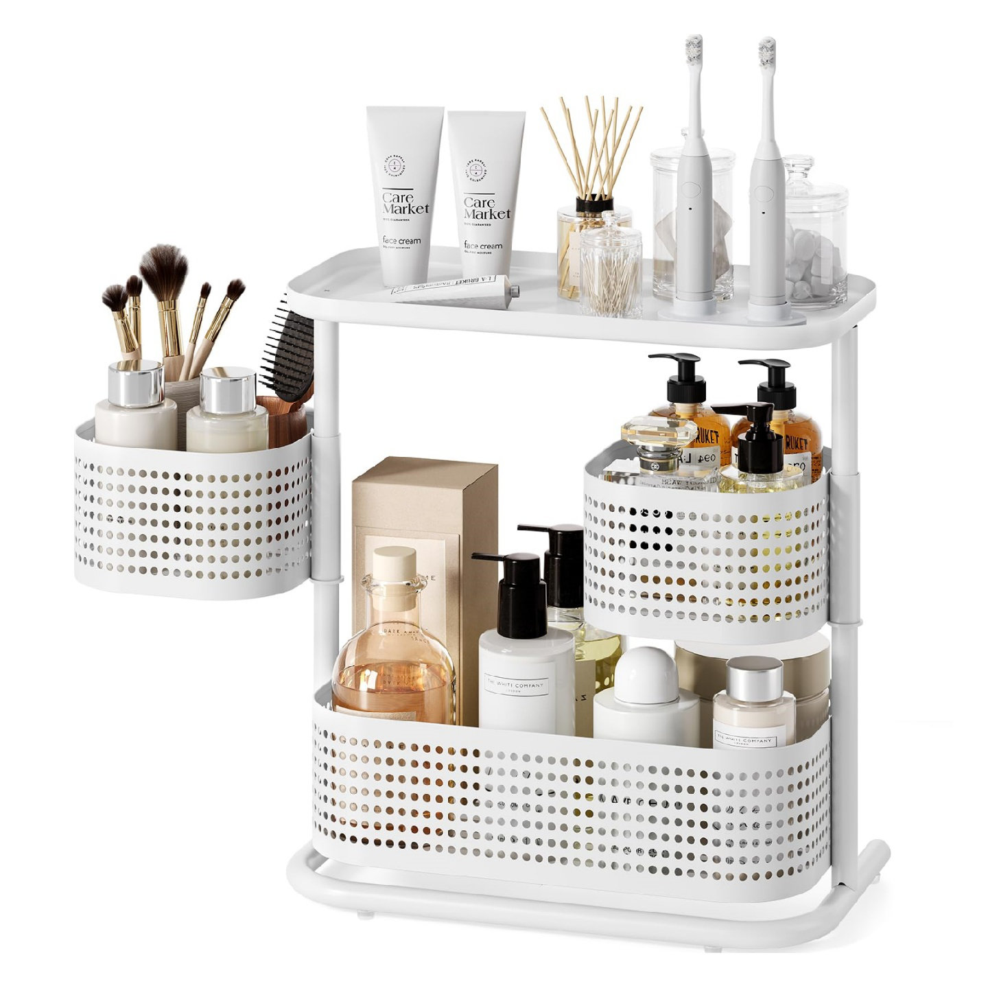 Hokku Designs 3-Tier Rotating Bathroom Organizer, Countertop Vanity ...