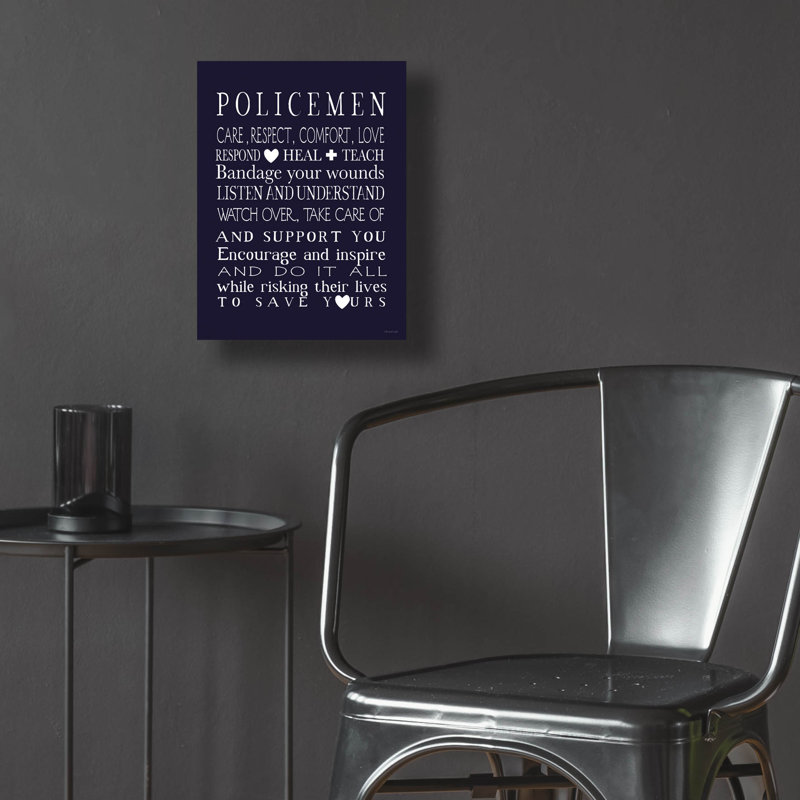  «Police» par Elizabeth Tyndall, art mural en verre acrylique, 12 po x 16 po