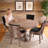 Farmhouse Upholstered Side Chairs Set of 2, Vintage Solid Wood Kitchen Dining Chairs with Nailhead Trim & High Back Support, 350lbs Weight Capacity-157801613