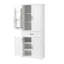 Rangement de salle de bain: Armoire blanche avec portes et tiroir pratique-2096859041-2096859040