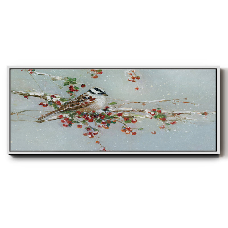 Pic en hiver - toile encadrée, H 24 po x l 60 po