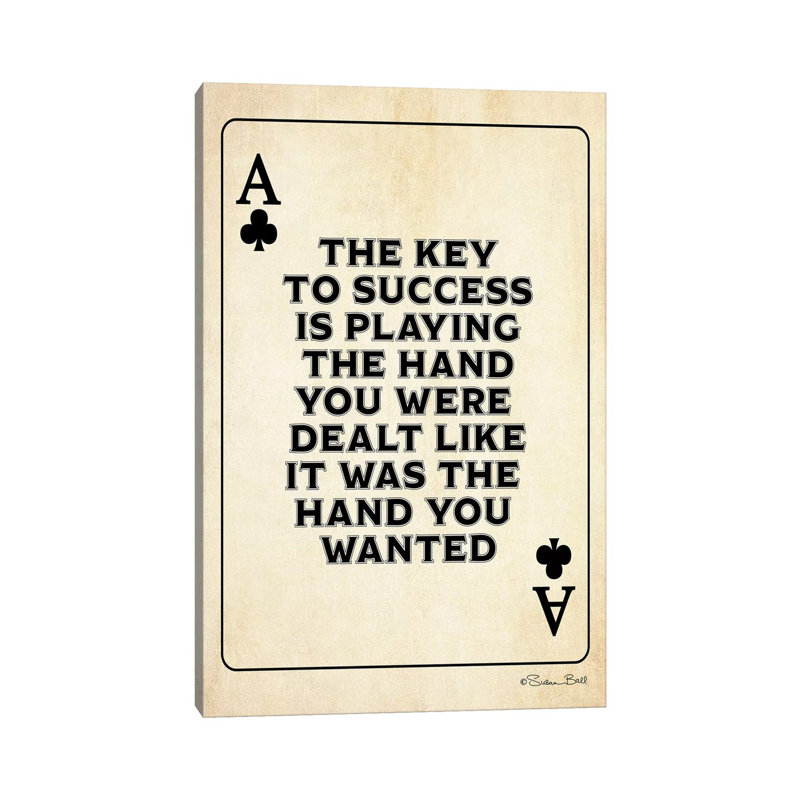 Ace Of Clubs by Susan Ball - Wrapped Canvas Print, 66.04 cm H x 45.72 cm W x 3.175 cm D