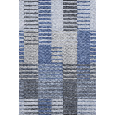 Premium Machine Washable Prisco Blue Rug