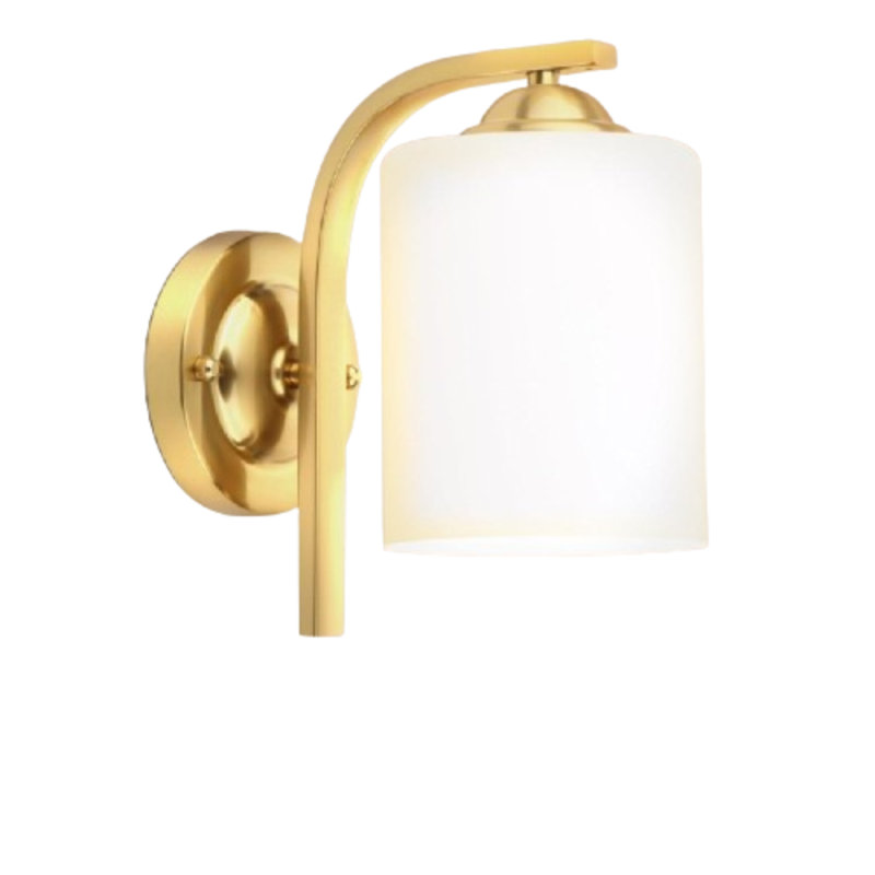 Milky White Glass Modern Wall Light