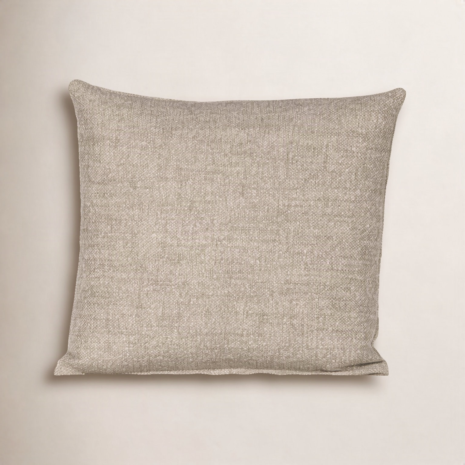 Eevi Solid Throw Pillow, Beige, Square 20", Polyester