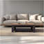 Table basse H 16,2 po, 1 tablette, wengé noir - salon