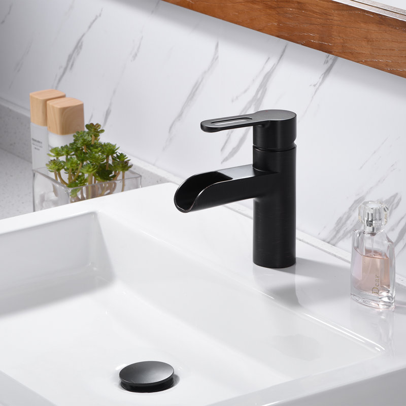 Single Hole Bathroom Faucet with Drain Assembly, Oil Rubbed Bronze