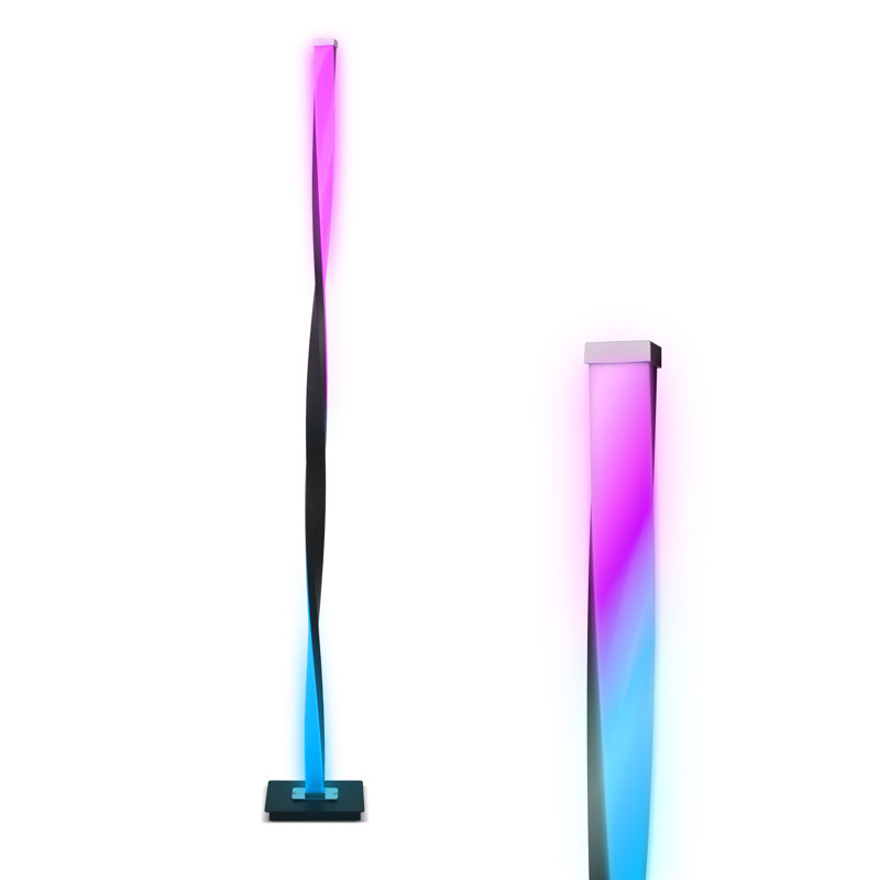 Helix 48 in. Industrial LED Floor Lamp with Cool White and Color-Changing Options