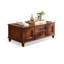 Table basse rectangulaire en bois massif noisette