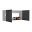 Armoire murale, deux tablettes, porte double-285861656