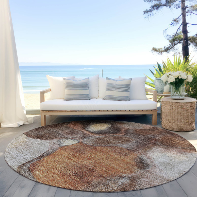 Tapis rond lavable en machine Cicel ACN1177, Round 8'