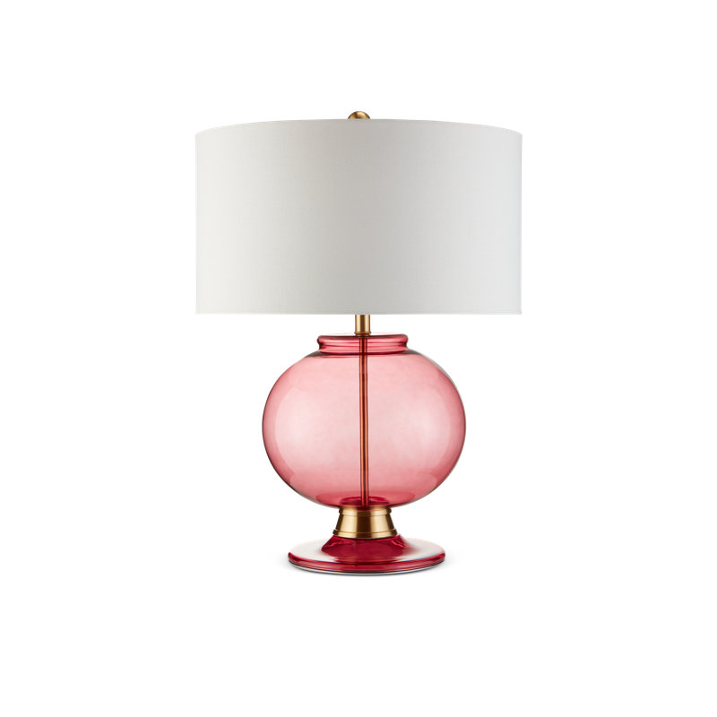 Jocasta Table Lamp, Clear Red/Brass