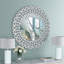 Miroir mural rond en cristal 34 po Rillamas