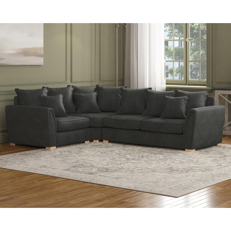 Wendleberry Corner with two seats, Scatter Back, Right Hand Facing, Marmalade Polyester