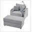 Canapé simple de 41,7 po de style moderne avec espace de rangement, repose-pieds mobile, deux ports USB, deux porte-gobelets et un support pour téléphone pour le salon (ancien SKU: N719S001611E), gris-963337434