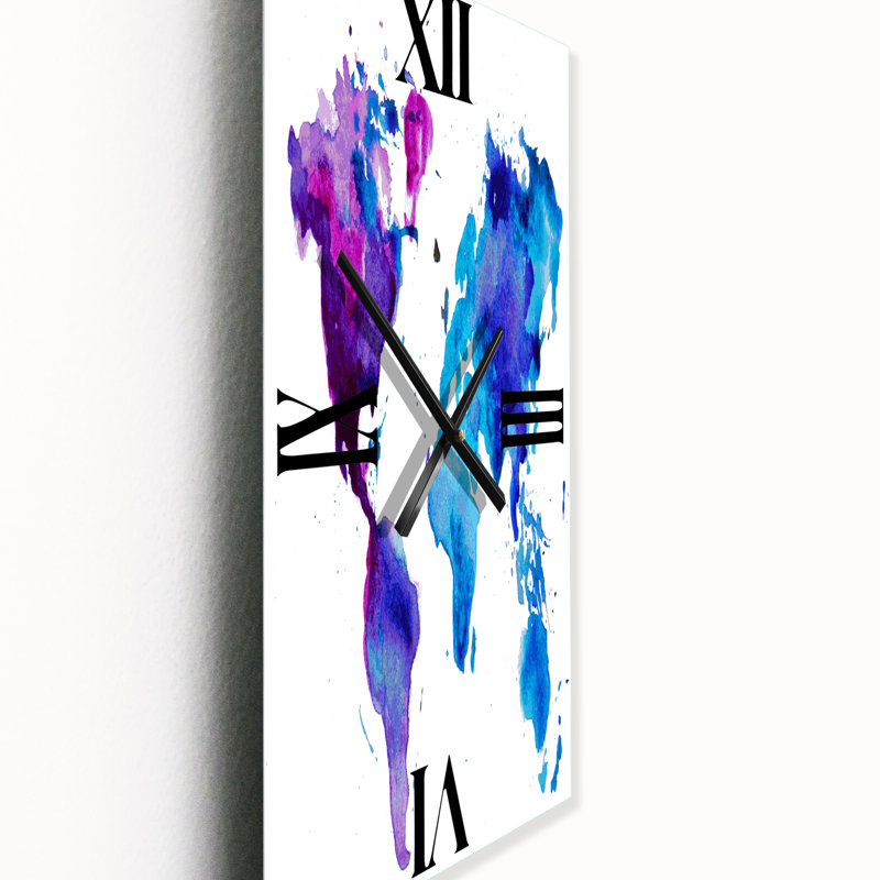 Horloge murale carte du monde, Grand